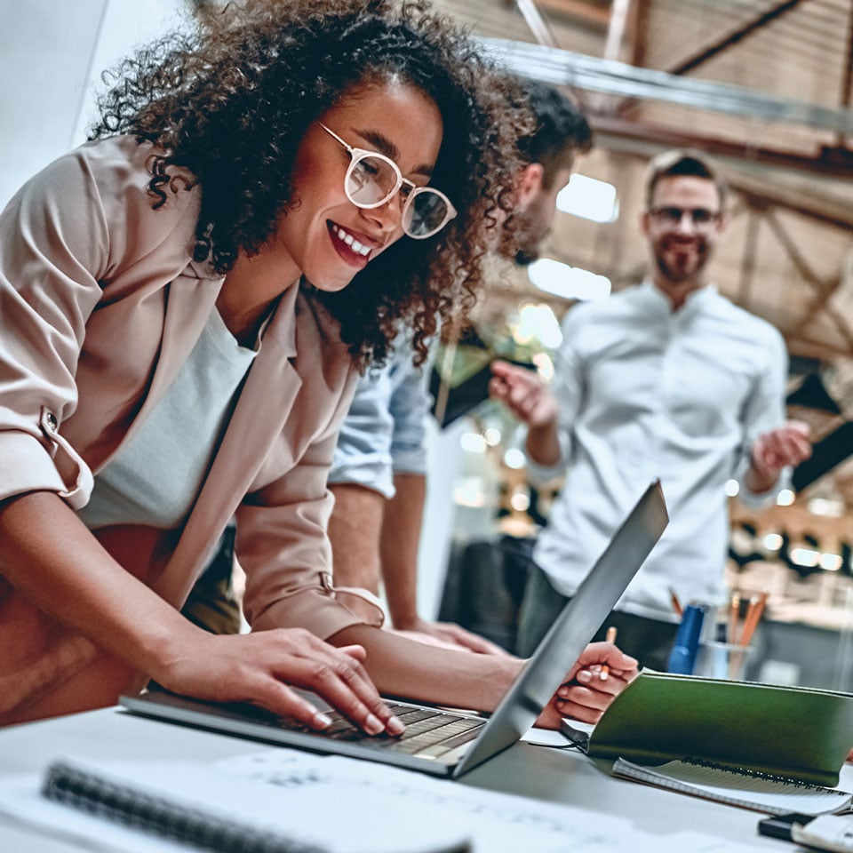 Young business people in office
